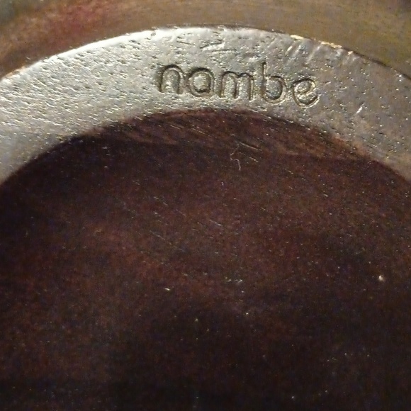 Nambé Butterfly Salad Bowl  Espresso. - Picture 6 of 6